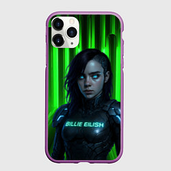 Чехол iPhone 11 Pro матовый Билли Айлиш космический костюм, цвет: 3D-фиолетовый
