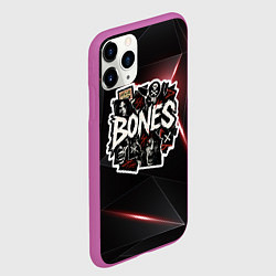 Чехол iPhone 11 Pro матовый Bones logo stickers, цвет: 3D-фиолетовый — фото 2