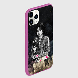 Чехол iPhone 11 Pro матовый Игрок 067 с маской - Игра в кальмара, цвет: 3D-фиолетовый — фото 2