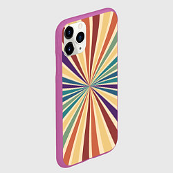 Чехол iPhone 11 Pro матовый Ретро спираль, цвет: 3D-фиолетовый — фото 2