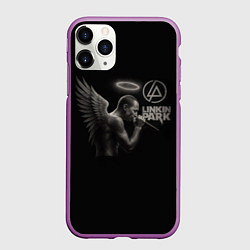 Чехол iPhone 11 Pro матовый Честер Беннингтон - LP angel, цвет: 3D-фиолетовый