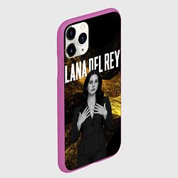 Чехол iPhone 11 Pro матовый Lana Del Rey в черном платье, цвет: 3D-фиолетовый — фото 2