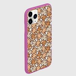 Чехол iPhone 11 Pro матовый Какашки, цвет: 3D-фиолетовый — фото 2