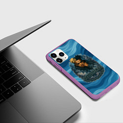 Чехол iPhone 11 Pro матовый XXXTentacion в облаке, цвет: 3D-фиолетовый — фото 2