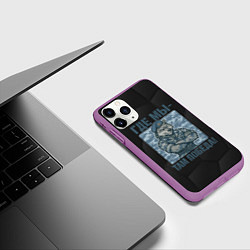 Чехол iPhone 11 Pro матовый Где мы - там победа волк ВДВ, цвет: 3D-фиолетовый — фото 2