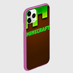 Чехол iPhone 11 Pro матовый Minecraft forever, цвет: 3D-фиолетовый — фото 2