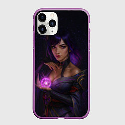 Чехол iPhone 11 Pro матовый Райдэн Эи реализм, цвет: 3D-фиолетовый