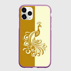 Чехол iPhone 11 Pro матовый Жар-птица в золотом