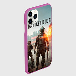 Чехол iPhone 11 Pro матовый Солдаты из Battlefield 6, цвет: 3D-фиолетовый — фото 2