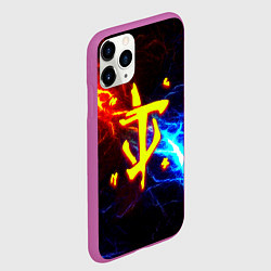 Чехол iPhone 11 Pro матовый Doom шторм с молниями, цвет: 3D-фиолетовый — фото 2