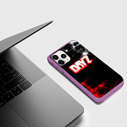 Чехол iPhone 11 Pro матовый Dayz световые краски, цвет: 3D-фиолетовый — фото 2