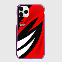 Чехол iPhone 11 Pro матовый Митсубиси - красный спорт