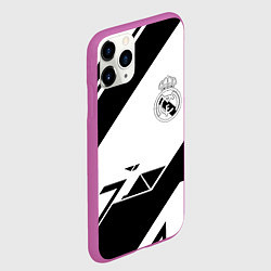 Чехол iPhone 11 Pro матовый Real Madrid geometry, цвет: 3D-фиолетовый — фото 2