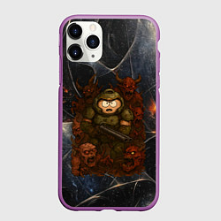 Чехол iPhone 11 Pro матовый Эрик Картман в Doom, цвет: 3D-фиолетовый
