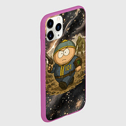 Чехол iPhone 11 Pro матовый Эрик Картман в фалауте, цвет: 3D-фиолетовый — фото 2
