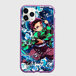 Чехол iPhone 11 Pro матовый Комадо Тандзиро, цвет: 3D-фиолетовый