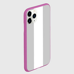 Чехол iPhone 11 Pro матовый Color white grey, цвет: 3D-фиолетовый — фото 2
