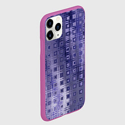 Чехол iPhone 11 Pro матовый Геометрический градиент фиолетовый, цвет: 3D-фиолетовый — фото 2