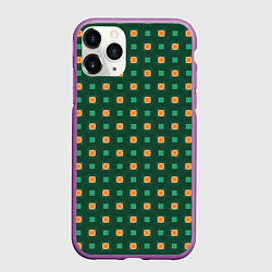 Чехол iPhone 11 Pro матовый Текстура из квадратиков