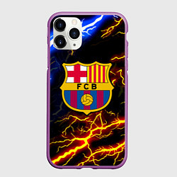 Чехол iPhone 11 Pro матовый Барселона неоновый шторм, цвет: 3D-фиолетовый