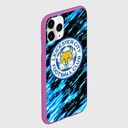 Чехол iPhone 11 Pro матовый Лестер Сити штрихи во льду, цвет: 3D-фиолетовый — фото 2
