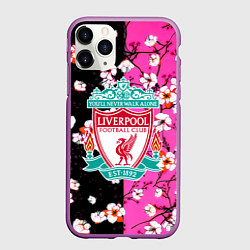 Чехол iPhone 11 Pro матовый Liverpool весенние цветы, цвет: 3D-фиолетовый