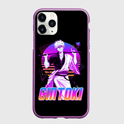 Чехол iPhone 11 Pro матовый Гинтама ретро, цвет: 3D-фиолетовый