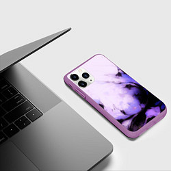 Чехол iPhone 11 Pro матовый Взрывной индиго светлый, цвет: 3D-фиолетовый — фото 2