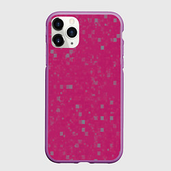 Чехол iPhone 11 Pro матовый Color pink brown squares, цвет: 3D-фиолетовый