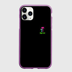 Чехол iPhone 11 Pro матовый Night club neon, цвет: 3D-фиолетовый