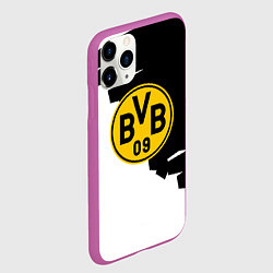 Чехол iPhone 11 Pro матовый Borussia черно белая геометрия, цвет: 3D-фиолетовый — фото 2