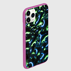 Чехол iPhone 11 Pro матовый Абстракция капли воды, цвет: 3D-фиолетовый — фото 2