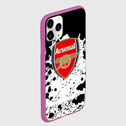 Чехол iPhone 11 Pro матовый Арсенал черно белые краски, цвет: 3D-фиолетовый — фото 2