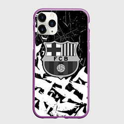 Чехол iPhone 11 Pro матовый Barcelona черно белые птицы, цвет: 3D-фиолетовый