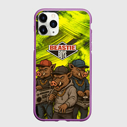 Чехол iPhone 11 Pro матовый Beastie boys в образе кабанов, цвет: 3D-фиолетовый
