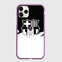Чехол iPhone 11 Pro матовый Барселона облака краски, цвет: 3D-фиолетовый