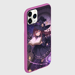Чехол iPhone 11 Pro матовый Аниме Ведьма Читает Книгу Заклинаний, цвет: 3D-фиолетовый — фото 2