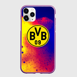Чехол iPhone 11 Pro матовый Borussia космические краски, цвет: 3D-фиолетовый