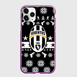 Чехол iPhone 11 Pro матовый Juventus cs go winter, цвет: 3D-фиолетовый