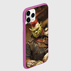 Чехол iPhone 11 Pro матовый Шрек панк в человеческом облике, цвет: 3D-фиолетовый — фото 2