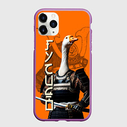 Чехол iPhone 11 Pro матовый Гусидо - путь гуся, цвет: 3D-фиолетовый