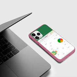 Чехол iPhone 11 Pro матовый Таблица с ошибками - текстура, цвет: 3D-малиновый — фото 2