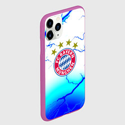 Чехол iPhone 11 Pro матовый Бавария Мюнхен молнии, цвет: 3D-фиолетовый — фото 2