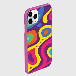 Чехол iPhone 11 Pro матовый Abstract tac, цвет: 3D-фиолетовый — фото 2