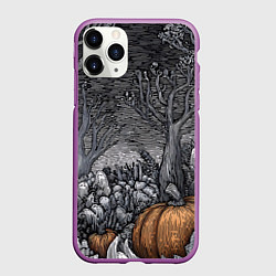 Чехол iPhone 11 Pro матовый Осенние шалости духов, цвет: 3D-фиолетовый