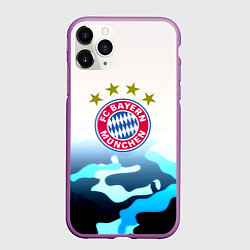 Чехол iPhone 11 Pro матовый Бавария Мюнхен камуфляж, цвет: 3D-фиолетовый