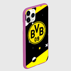 Чехол iPhone 11 Pro матовый Borussia геометрия текстура, цвет: 3D-фиолетовый — фото 2
