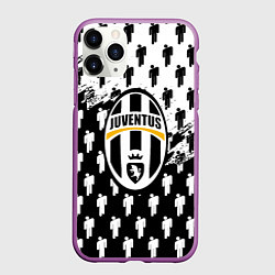 Чехол iPhone 11 Pro матовый Ювентус люди краски, цвет: 3D-фиолетовый