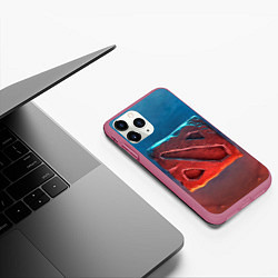 Чехол iPhone 11 Pro матовый Dota 2: Symbol, цвет: 3D-малиновый — фото 2