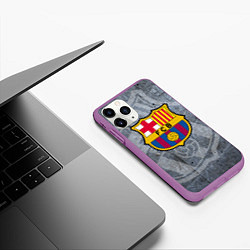 Чехол iPhone 11 Pro матовый Barcelona, цвет: 3D-фиолетовый — фото 2